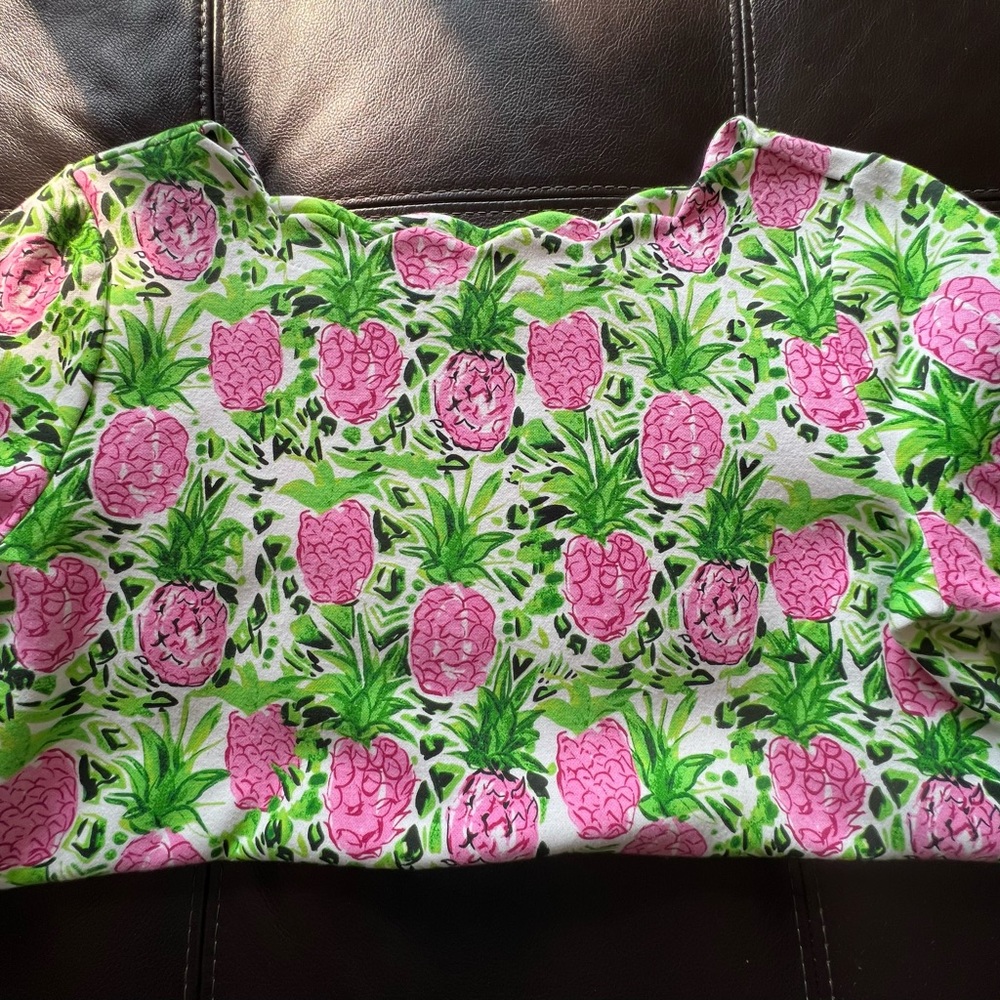 Charter Club Floral Scalloped Knit Top Size M - Picture 7 of 9